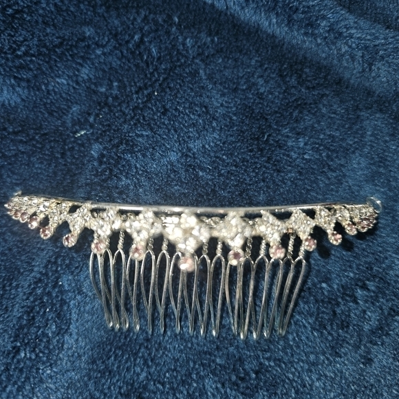 David\'s Bridal Crystal Diamond/Amythyst Tiara in Box main image 4